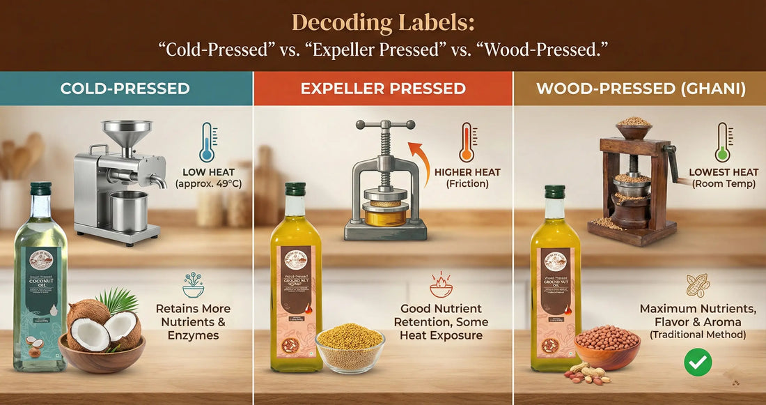 Decoding Labels: "Cold-Pressed" vs. "Expeller Pressed" vs. "Wood-Pressed."