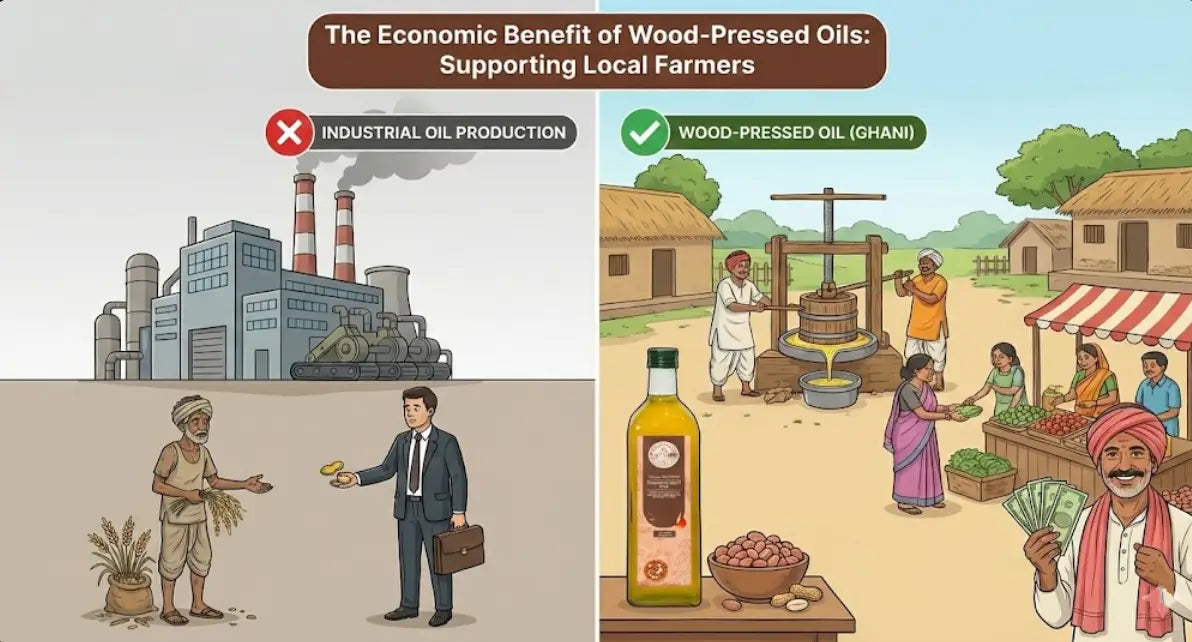 The Economic Benefit of Wood-Pressed Oils: Supporting Local Farmers.