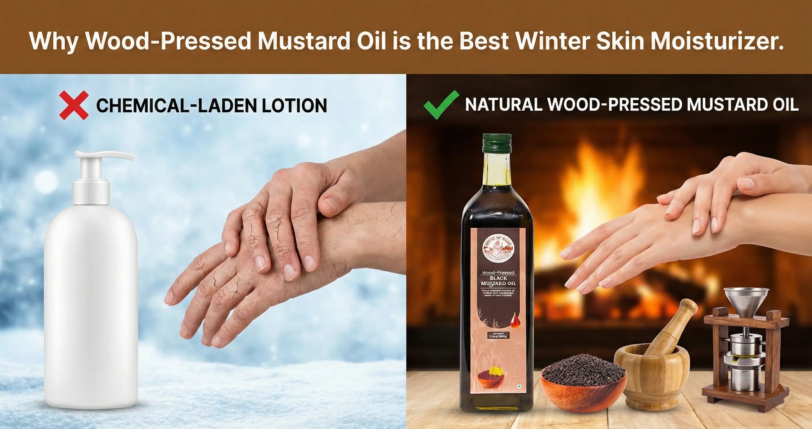 Why Wood-Pressed Mustard Oil is the Best Winter Skin Moisturizer.