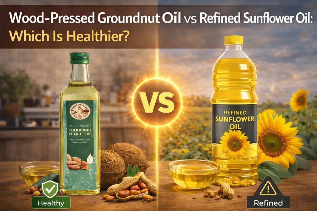 Wood-Pressed Groundnut Oil vs Refined Sunflower Oil: Which Is Healthier?