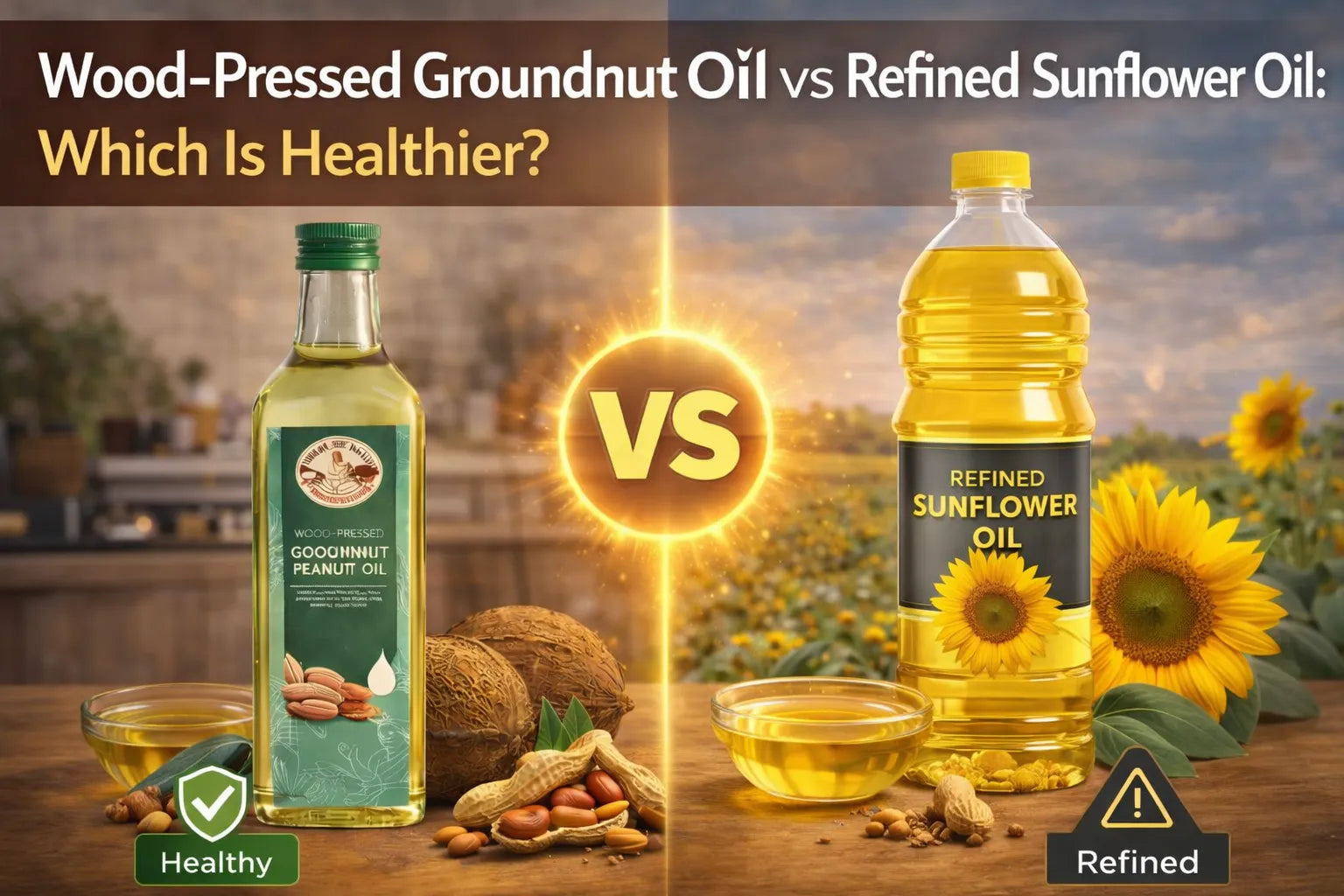 Wood-Pressed Groundnut Oil vs Refined Sunflower Oil: Which Is Healthier?