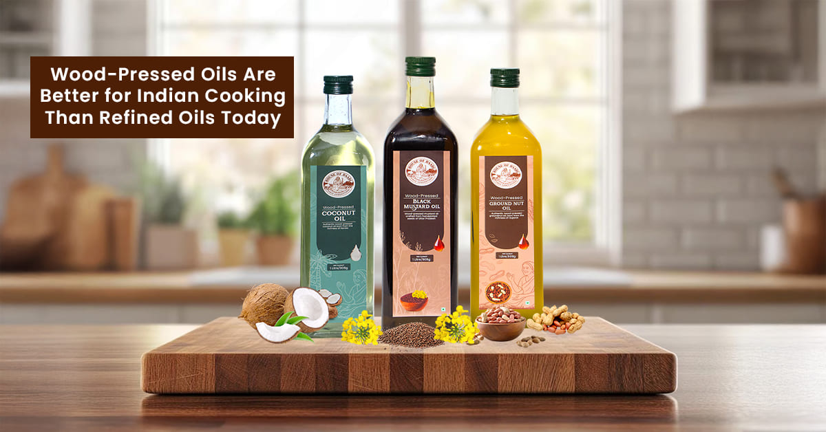 wood pressed oils for Indian cooking