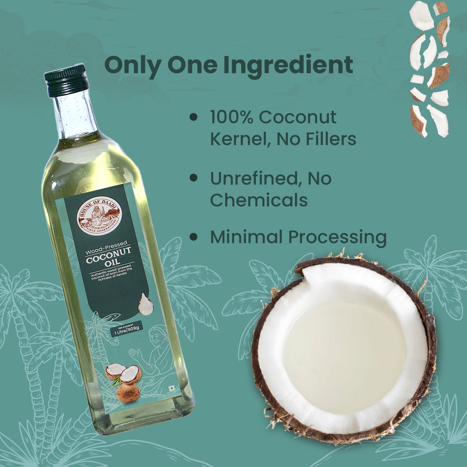 Woodpressed Coconut Oil