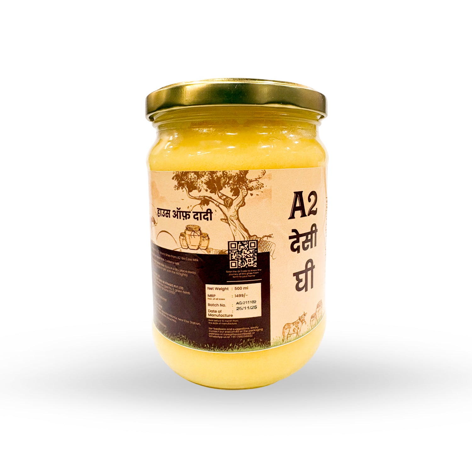 Pure A2 Gir Cow Desi Ghee - Bilona Method | House of Daadi